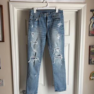American Eagle Outfitters Light Blue Distressed Jeans